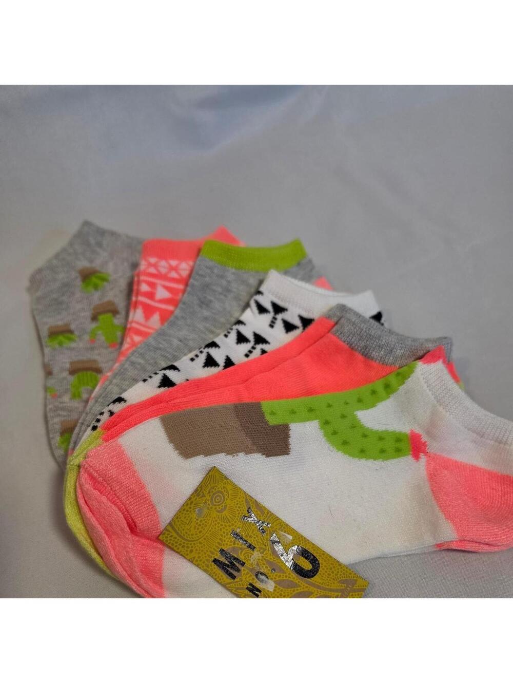 Women's Multi and White Sock